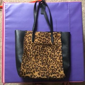 Sole Society Leopard Tote Bag